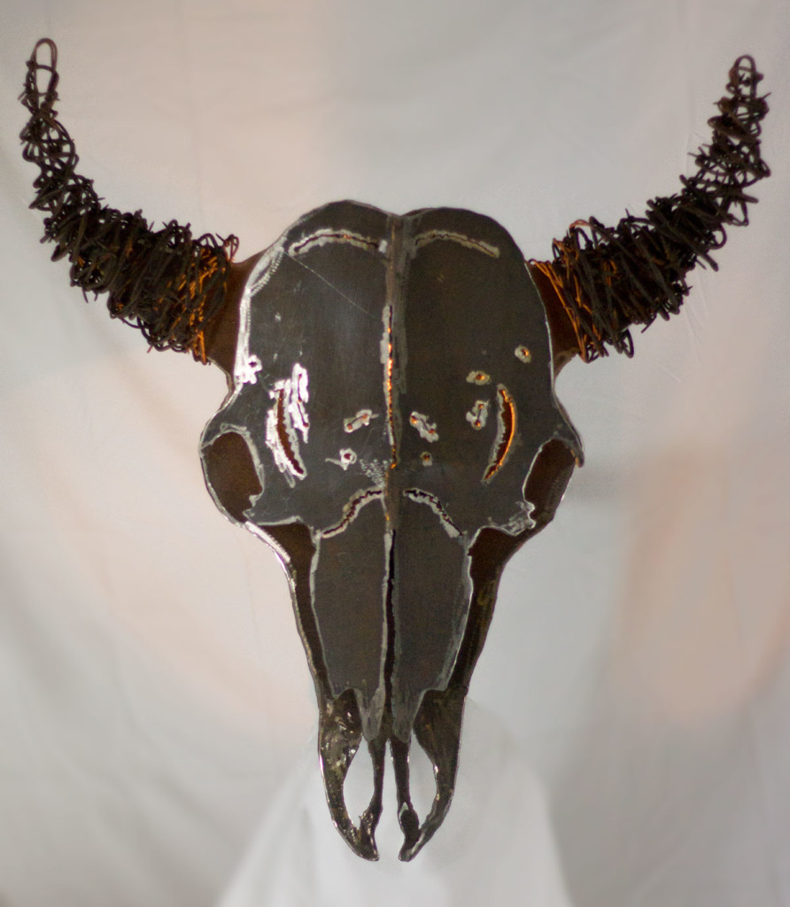 Antler-Creek-Bozeman Montana Metal-Art-Bison-Head-Photography