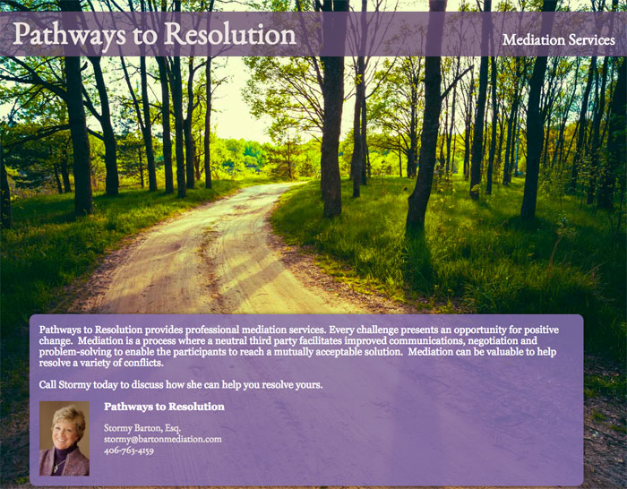 Website Design for Bozeman Mediator