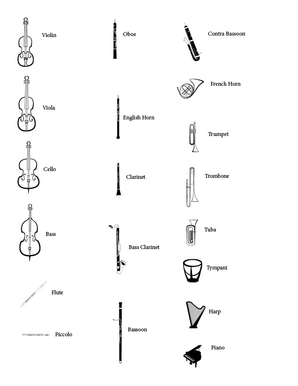 musical instrument illustrations